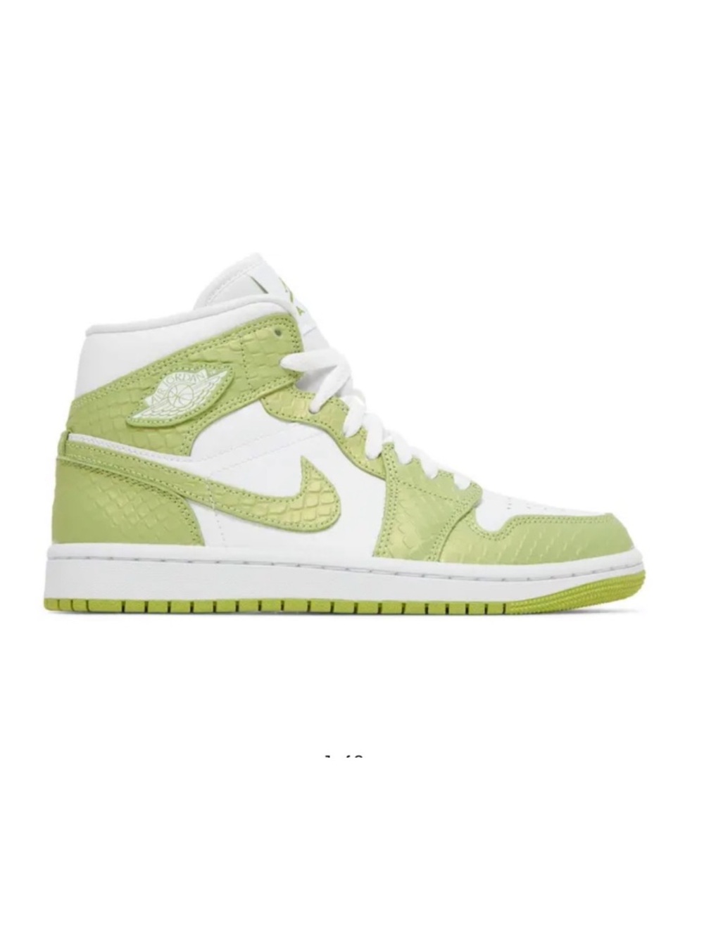 NIKE AIR JORDAN’s- Green Python 1 Mid Lime Green and White EUC- Size 7.5 Women’s